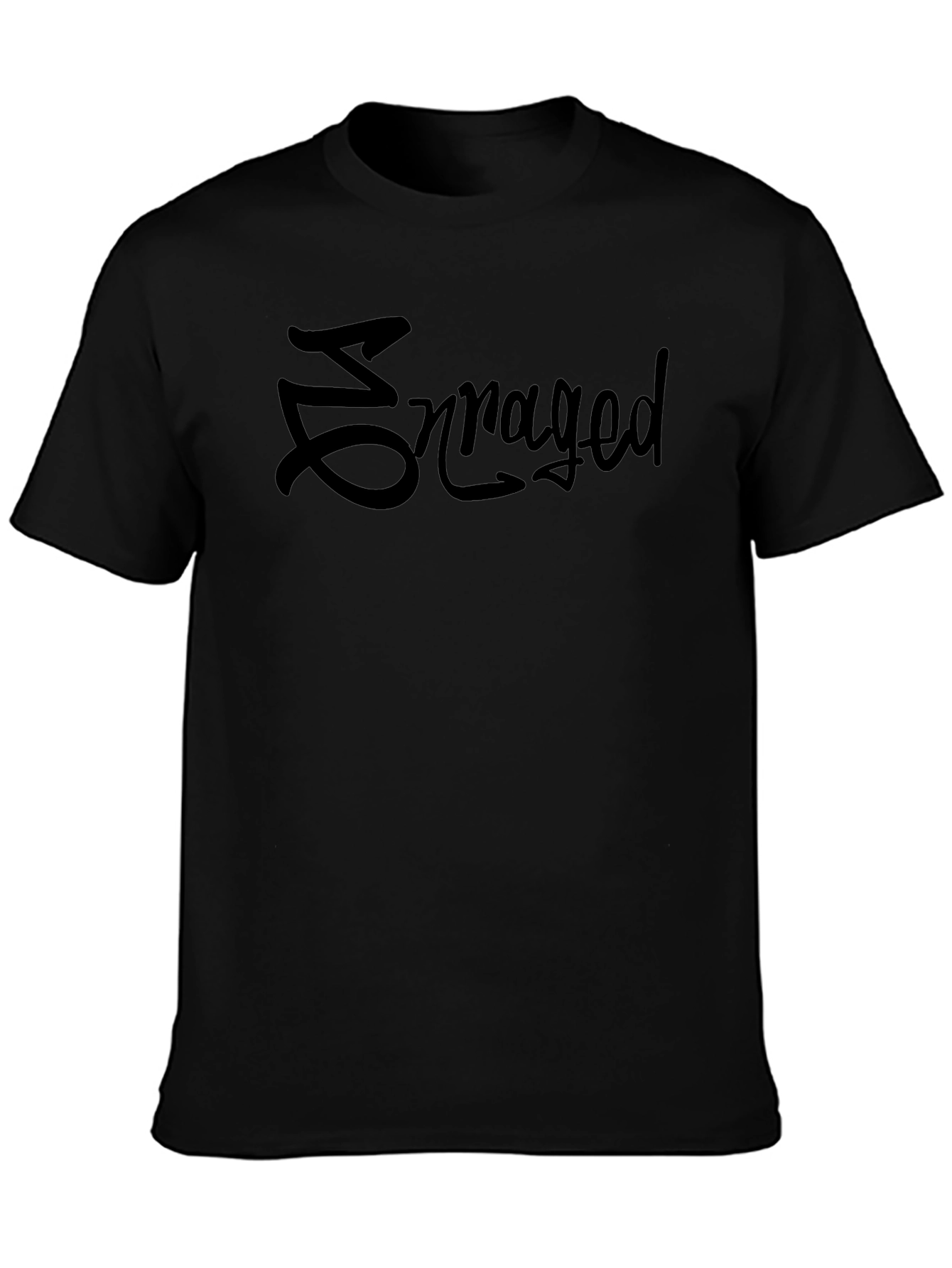 Enraged Graphic Tee - Black Cotton Comfort
