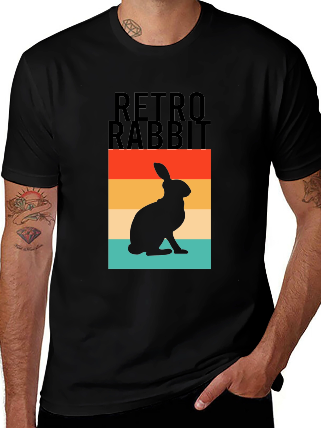 Retro Rabbit Graphic Tee - Classic Cool