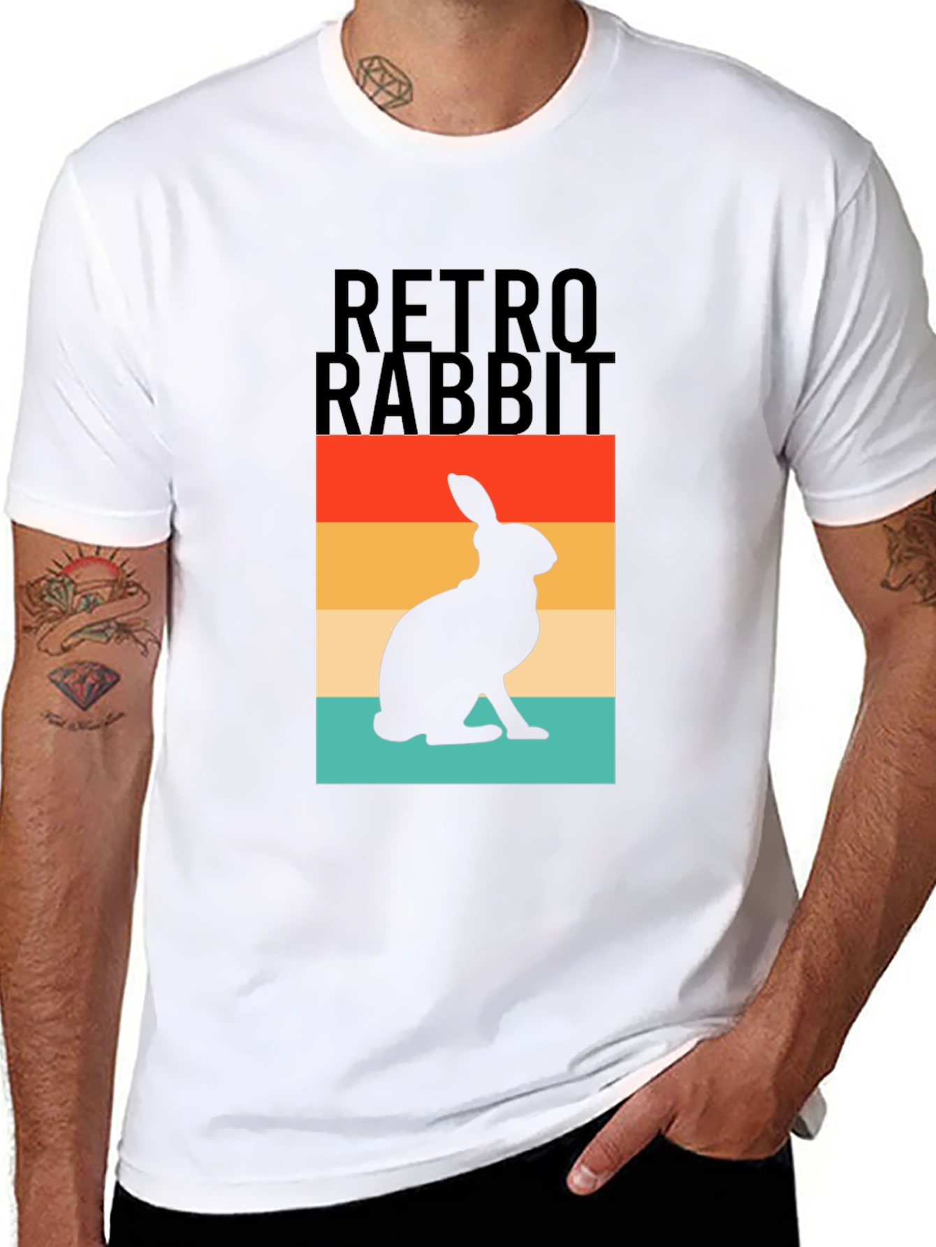 Retro Rabbit Graphic Tee - Classic Cool