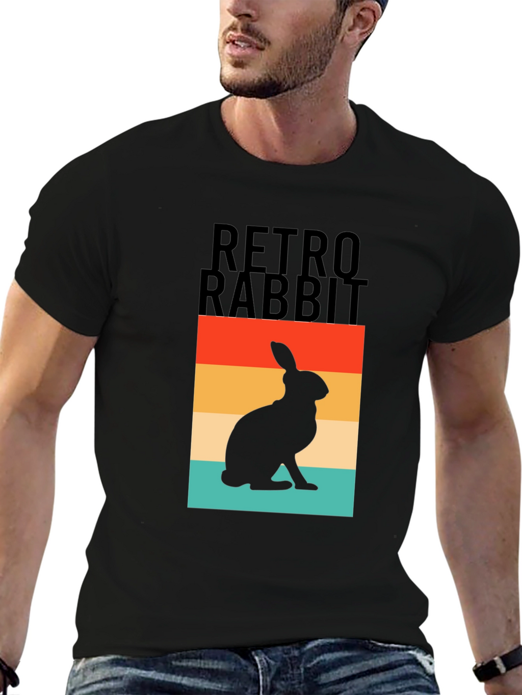 Retro Rabbit Graphic Tee - Classic Cool