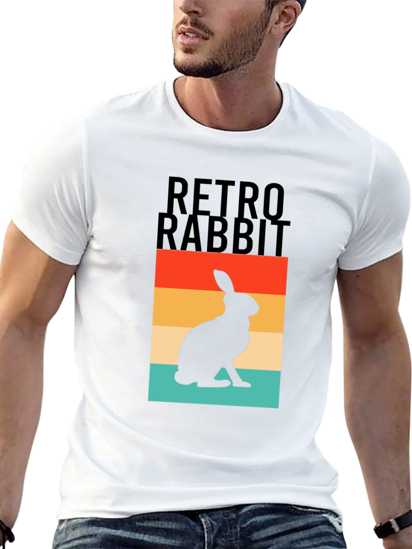 Retro Rabbit Graphic Tee - Classic Cool