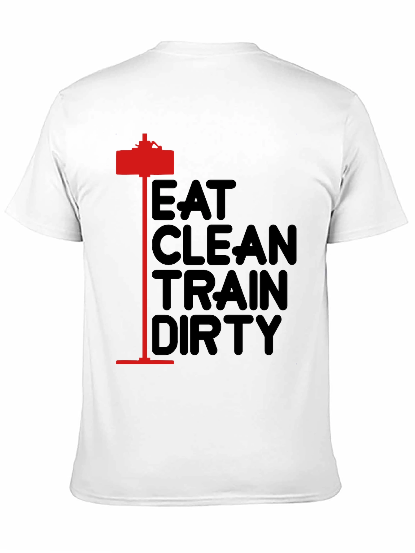 Eat Clean Train Dirty Black Graphic Tee