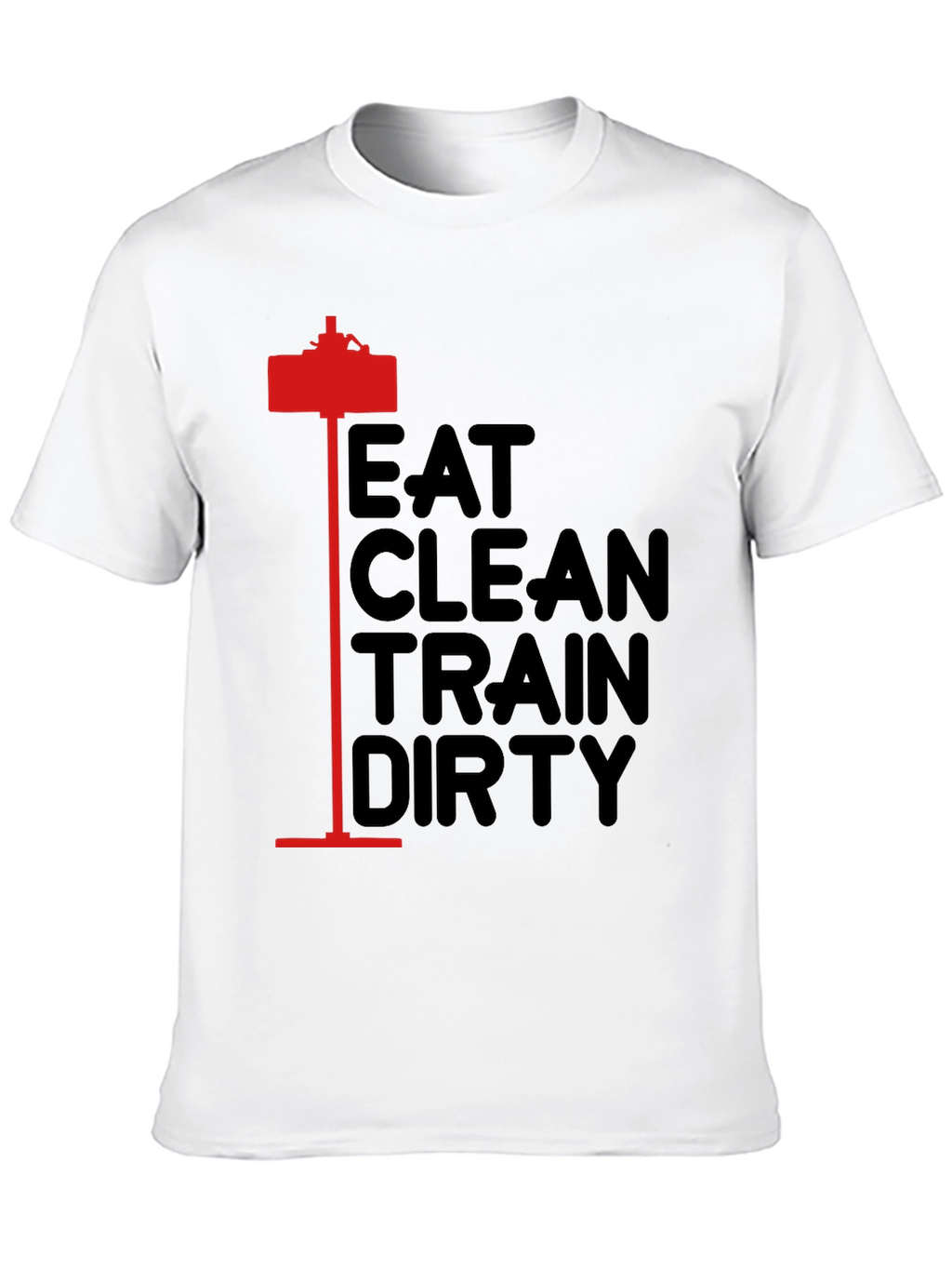Eat Clean Train Dirty Black Graphic Tee