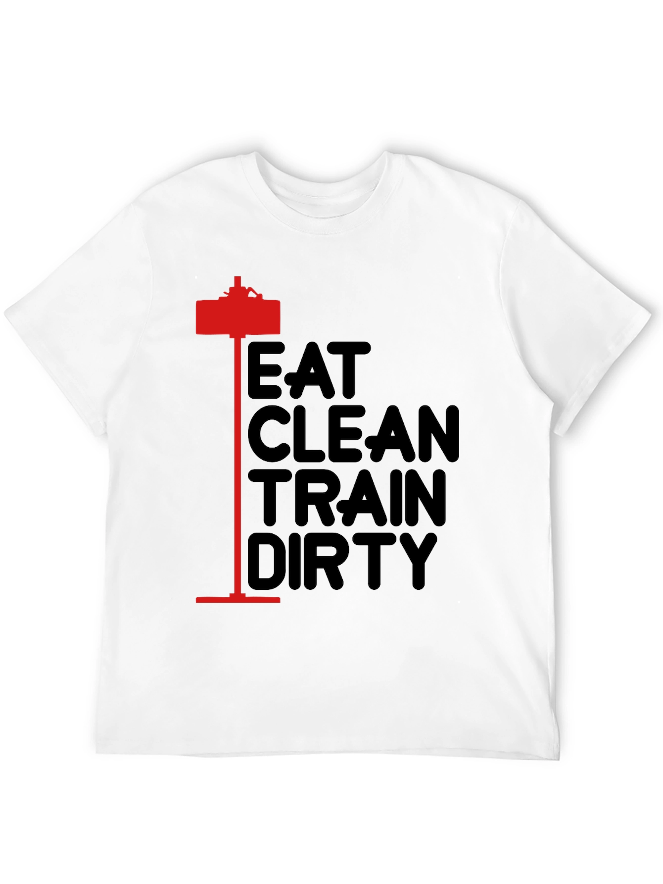 Eat Clean Train Dirty Black Graphic Tee