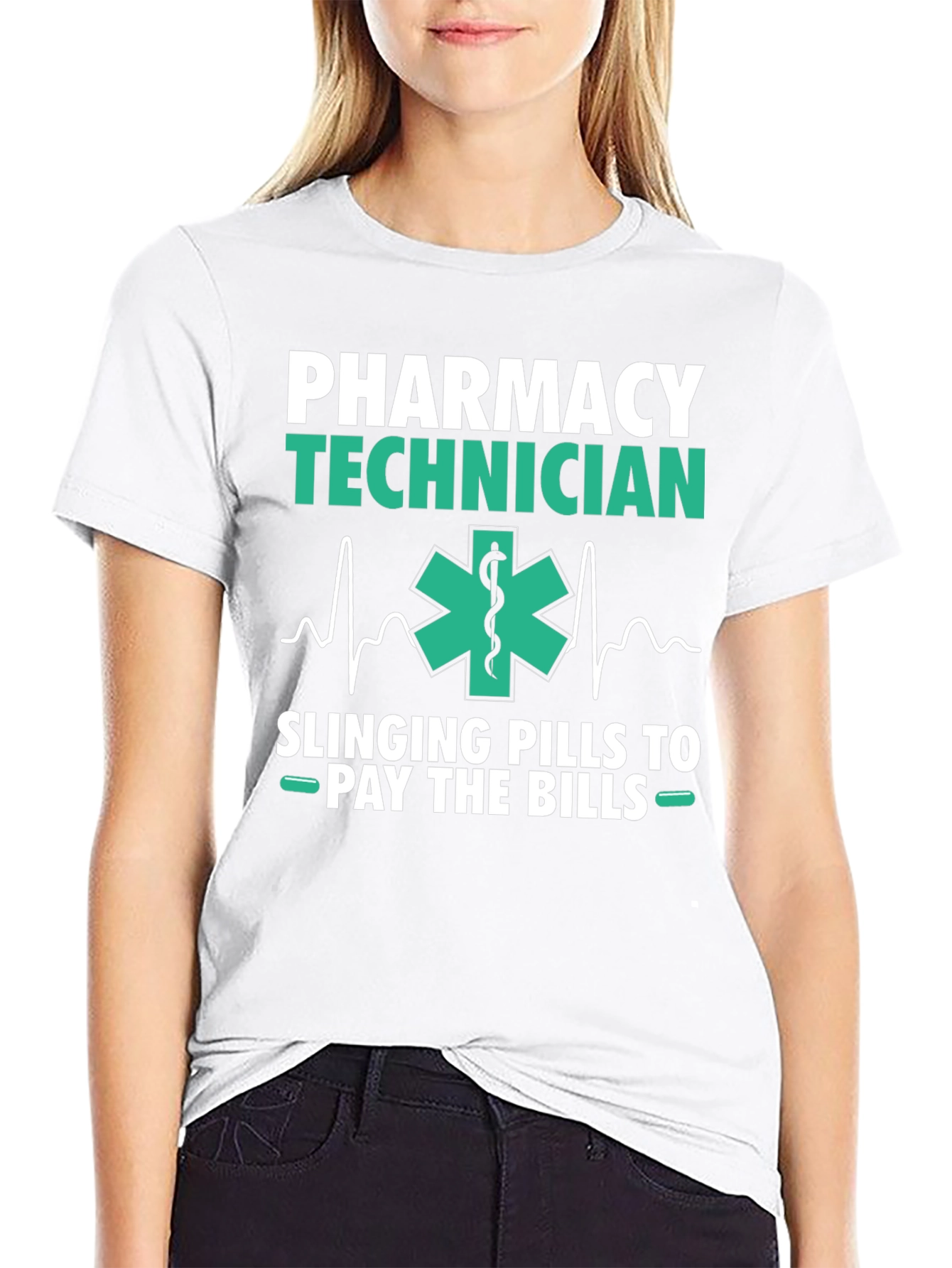 Pharmacy Technician T-Shirt - Slings Pills to Pay Bills