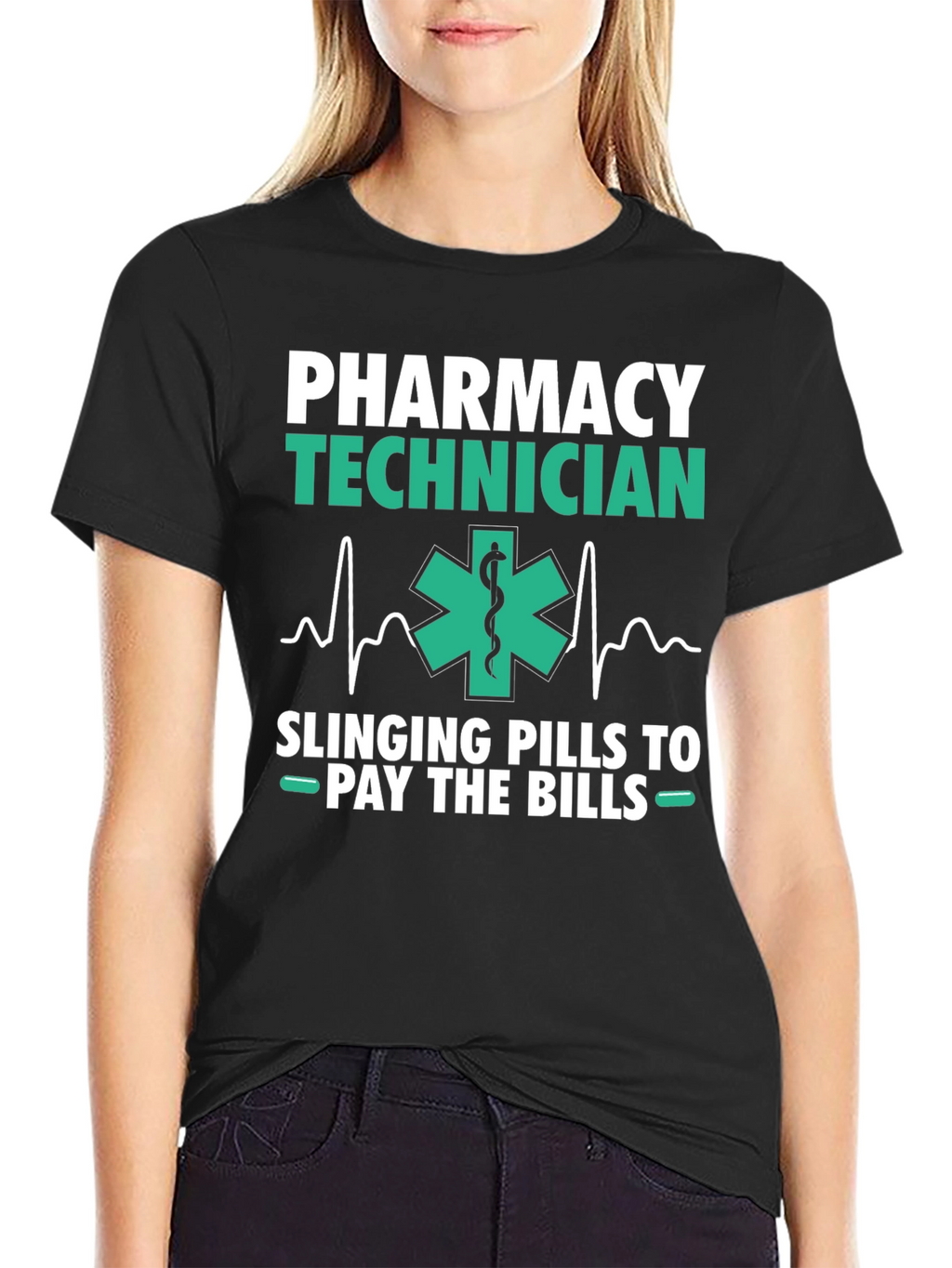 Pharmacy Technician T-Shirt - Slings Pills to Pay Bills