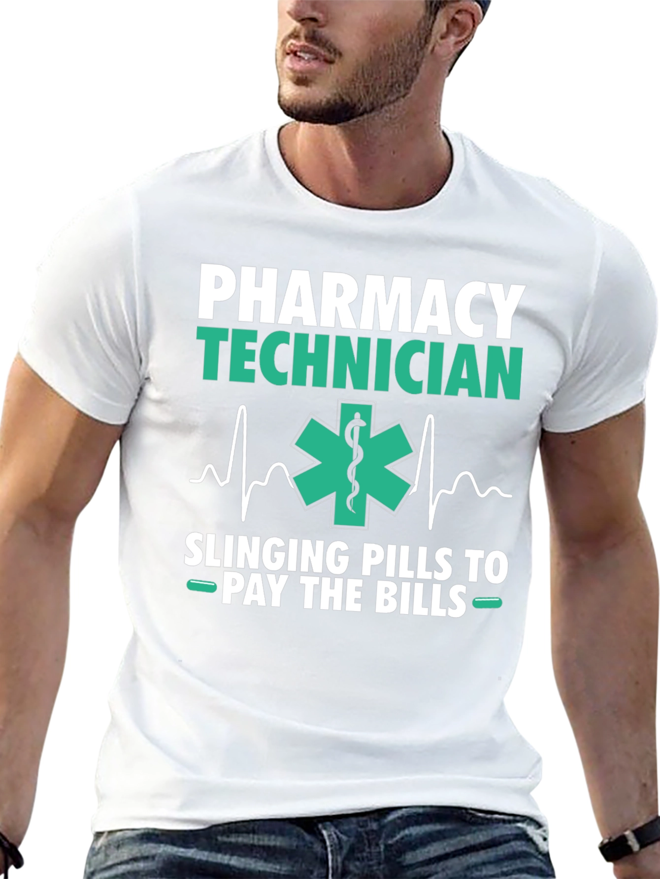 Pharmacy Technician T-Shirt - Slings Pills to Pay Bills