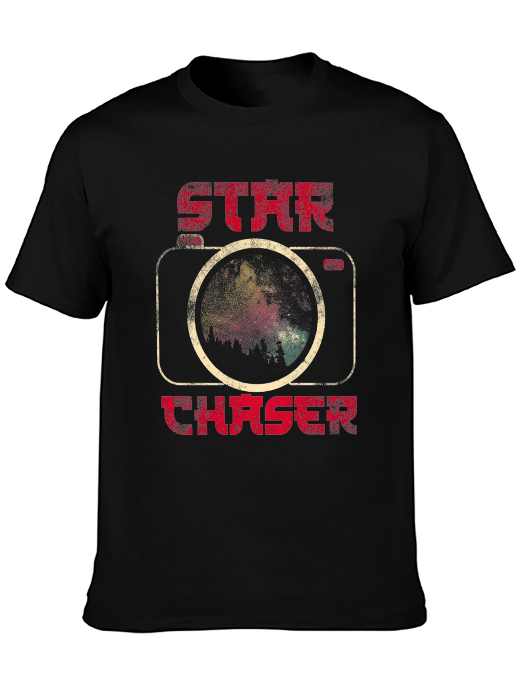 Star Chaser Graphic Tee - Black Astronomy Shirt