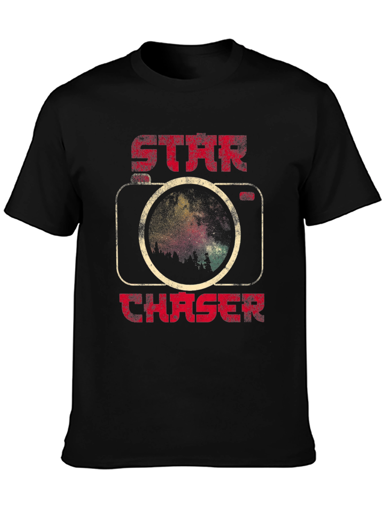 Star Chaser Graphic Tee - Black Astronomy Shirt