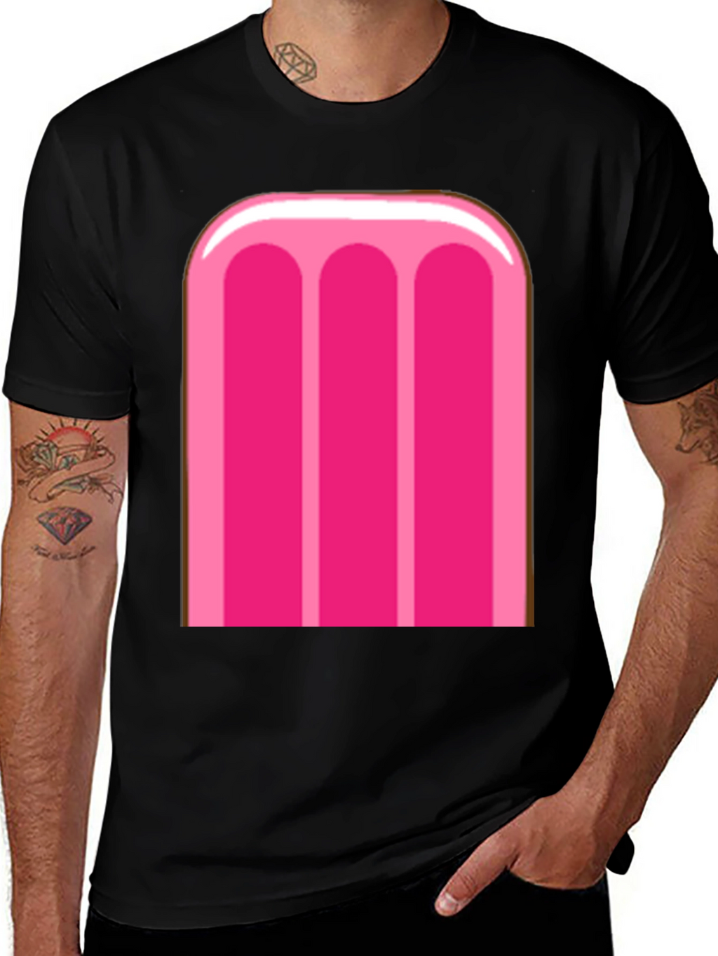 Pink Popsicle Graphic Tee - Fun Summer T-Shirt