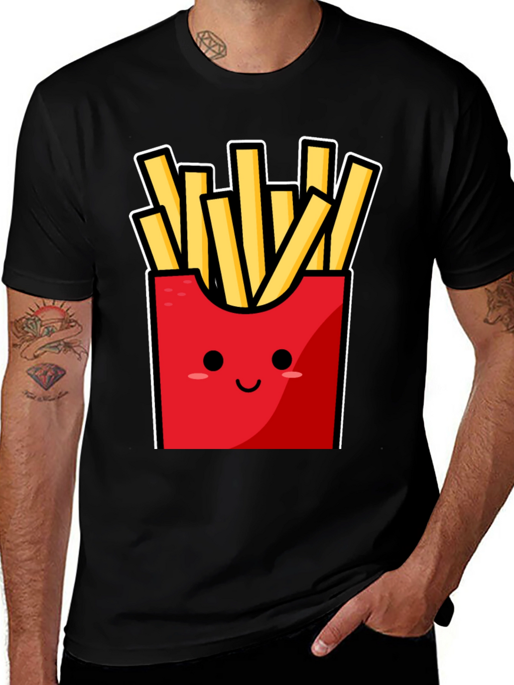 Funny Fries T-Shirt - Cute Cartoon Food Graphic Tee
