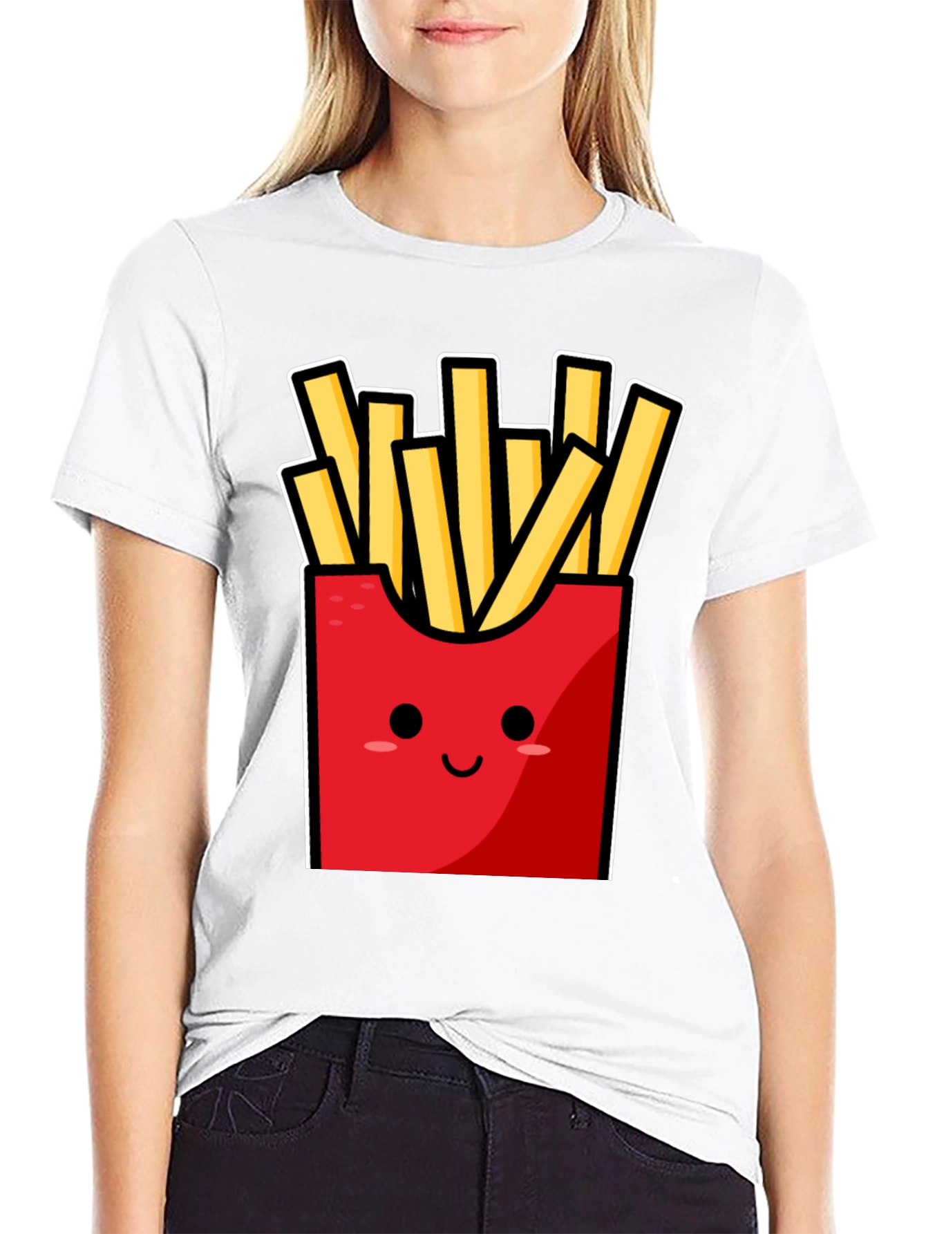 Funny Fries T-Shirt - Cute Cartoon Food Graphic Tee