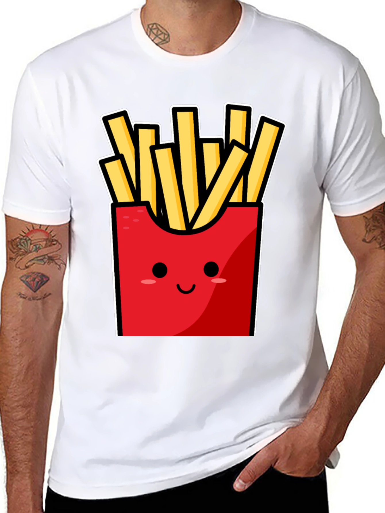 Funny Fries T-Shirt - Cute Cartoon Food Graphic Tee