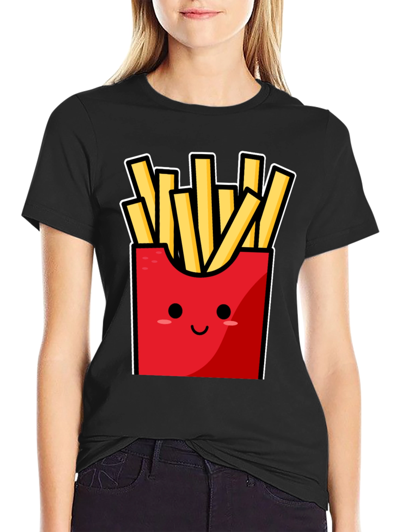 Funny Fries T-Shirt - Cute Cartoon Food Graphic Tee