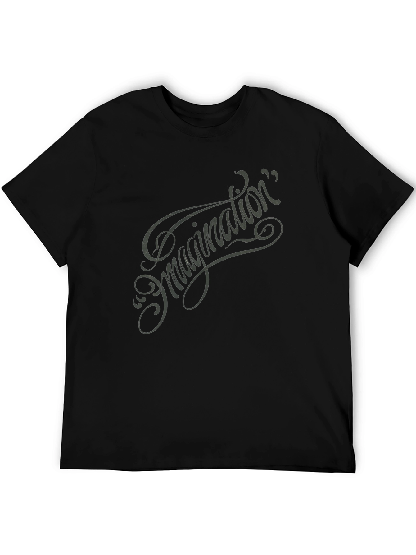 Imagination Script Graphic Tee - Black