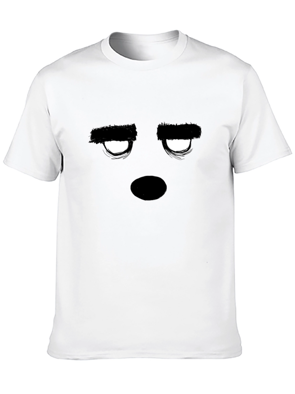 Expressionless Face Black Graphic Tee