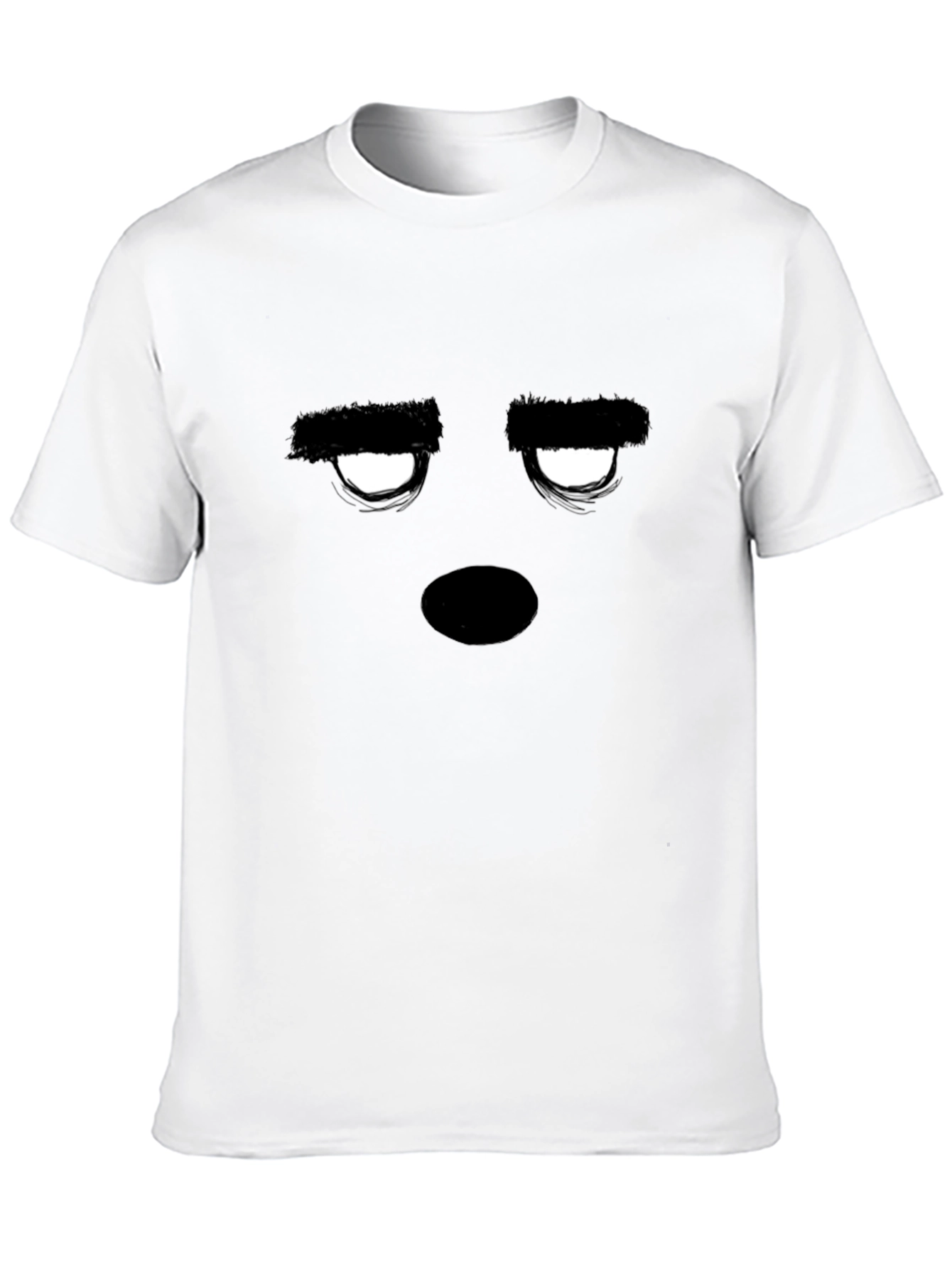 Expressionless Face Black Graphic Tee
