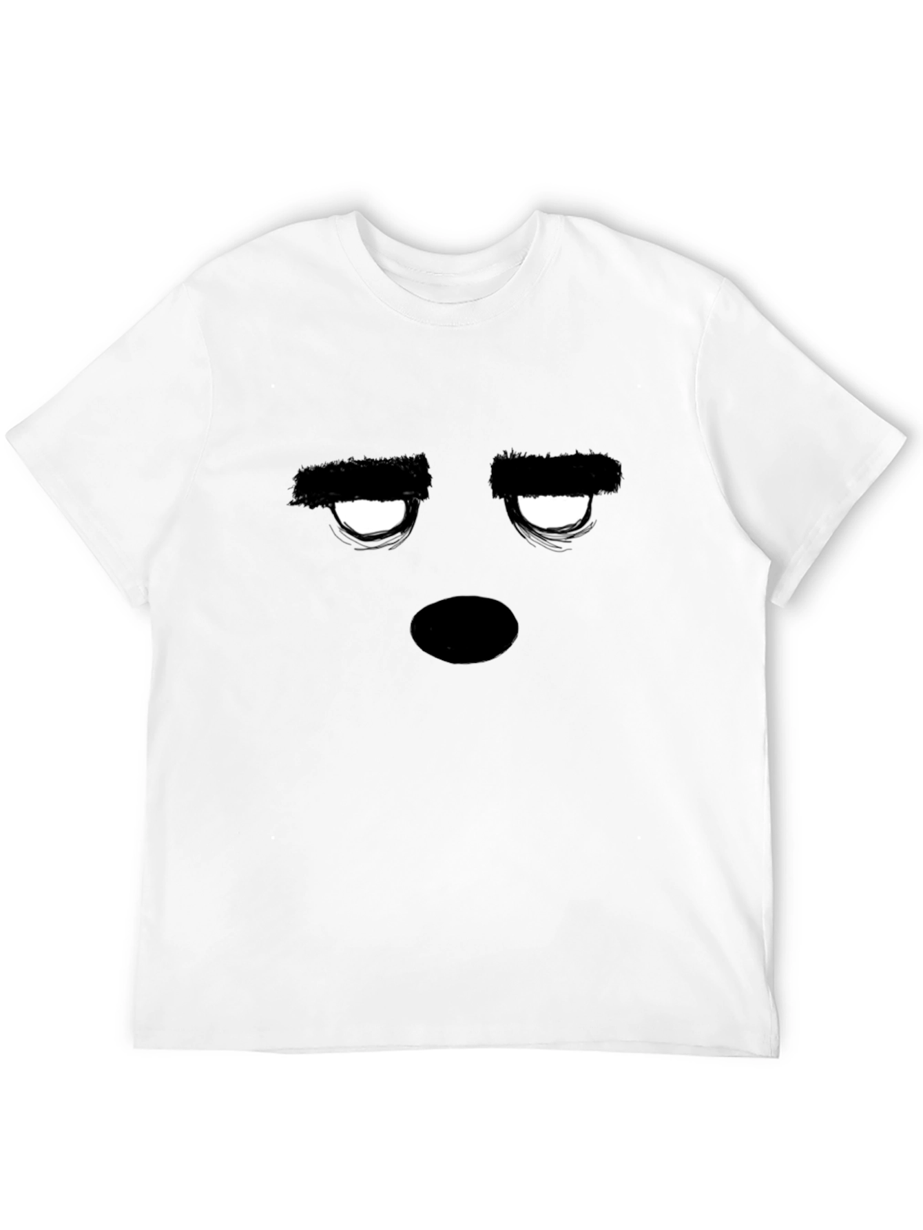 Expressionless Face Black Graphic Tee