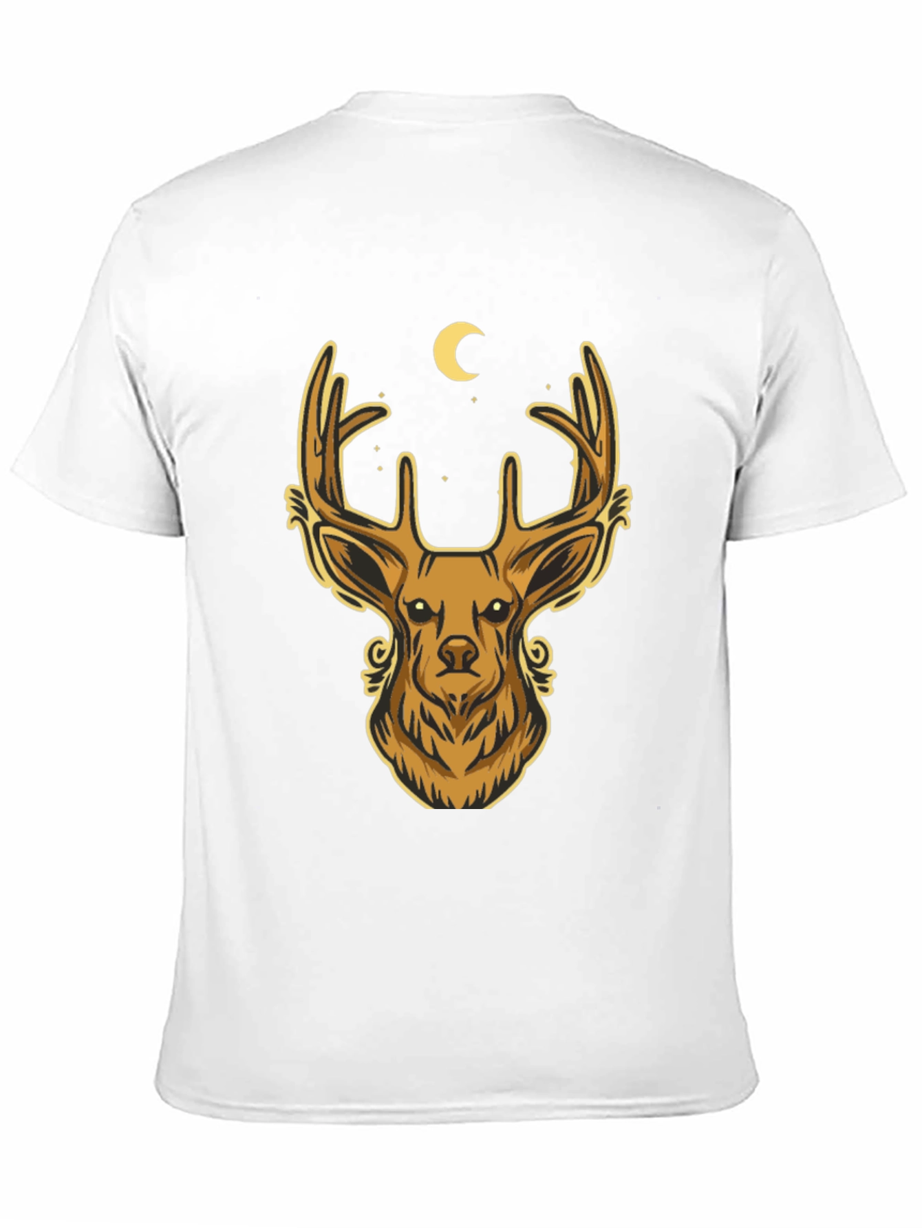 Deer Moon Graphic T-Shirt - Mens Black Tee