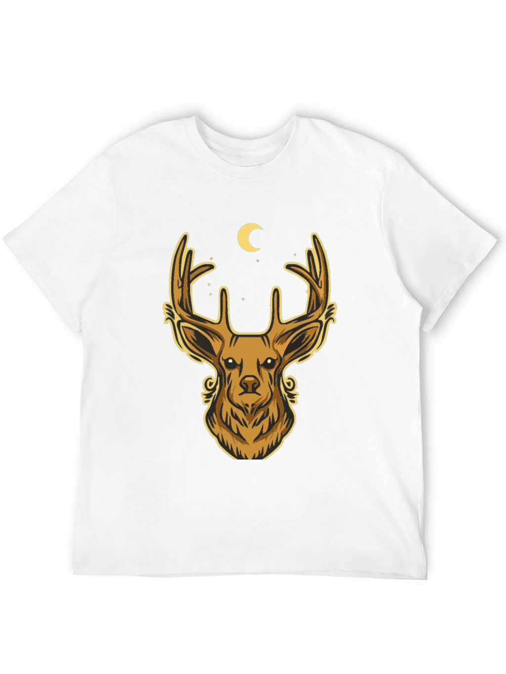 Deer Moon Graphic T-Shirt - Mens Black Tee
