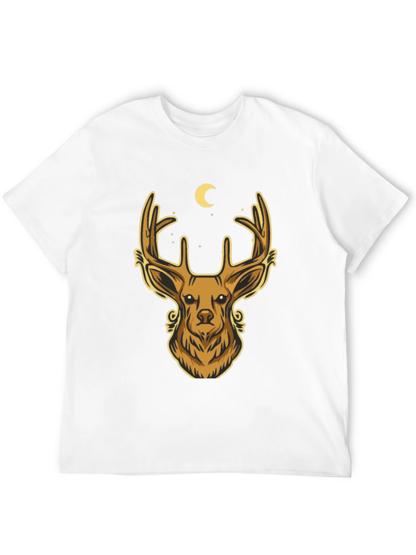 Deer Moon Graphic T-Shirt - Mens Black Tee