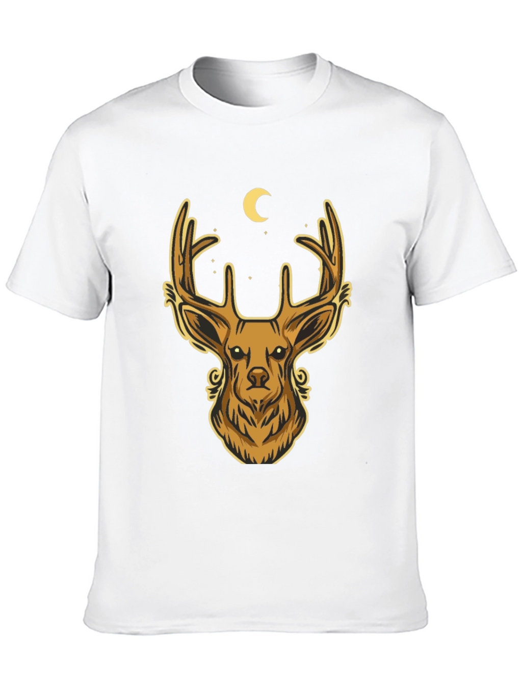 Deer Moon Graphic T-Shirt - Mens Black Tee