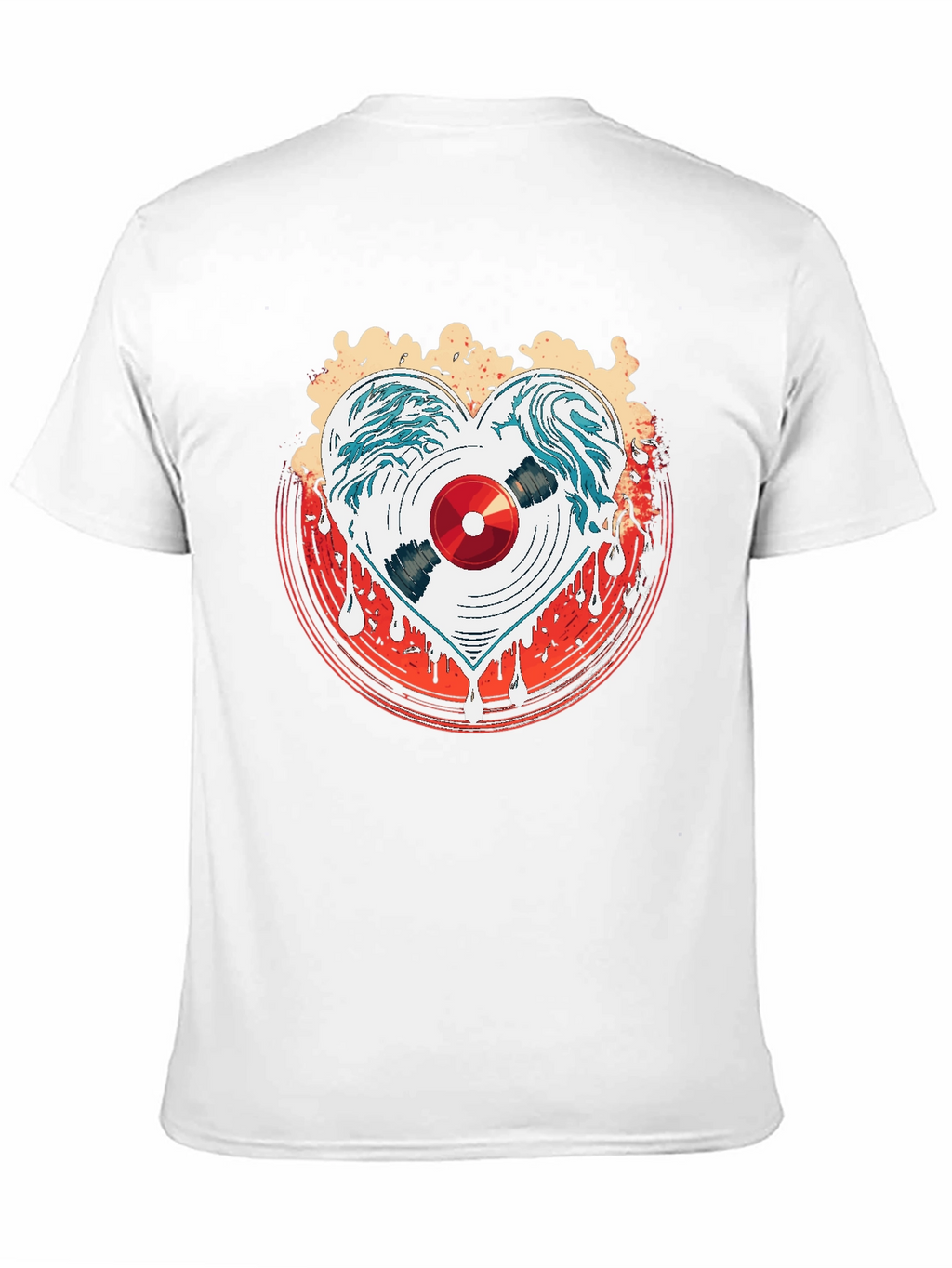 Heart Record Black Graphic Tee
