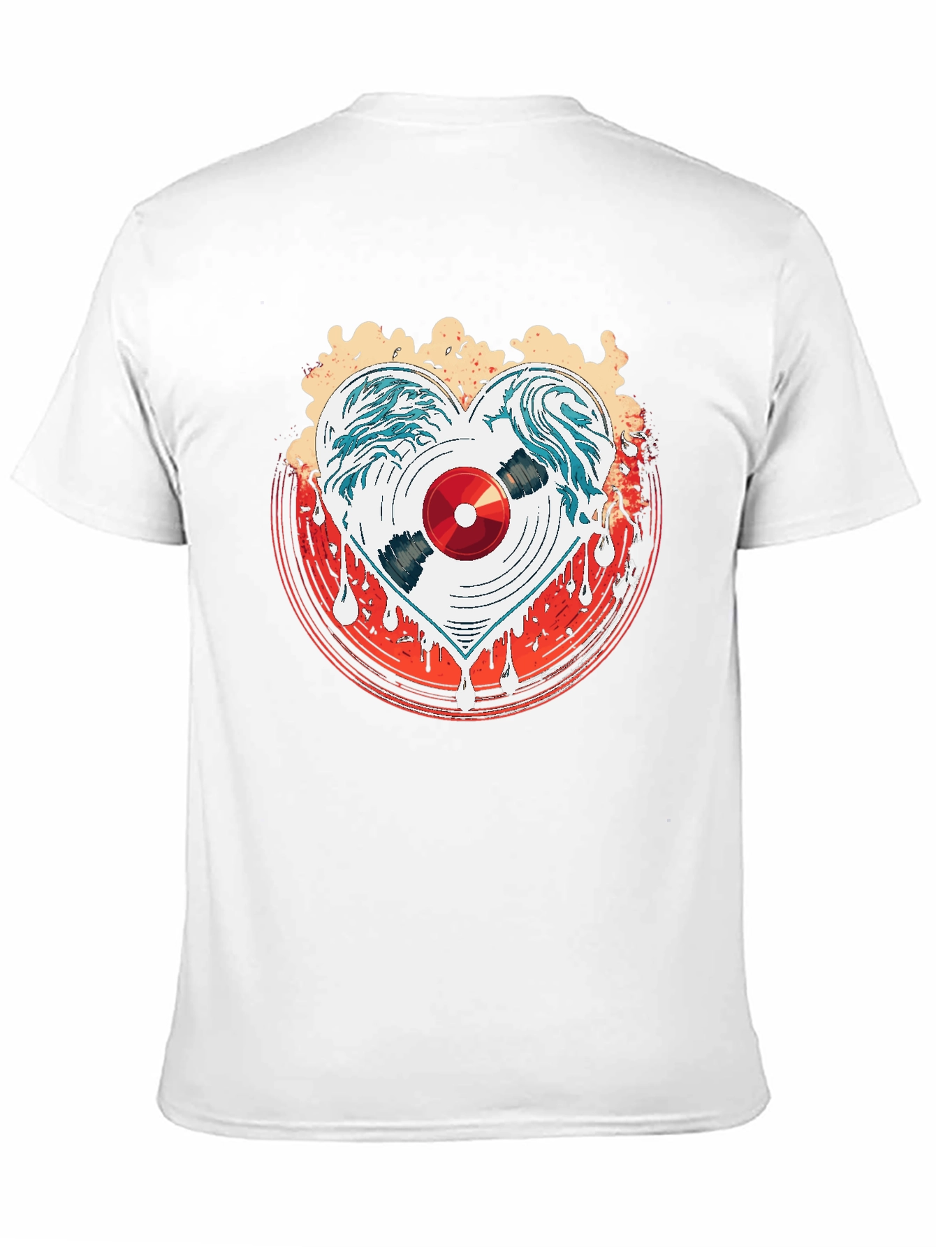 Heart Record Black Graphic Tee