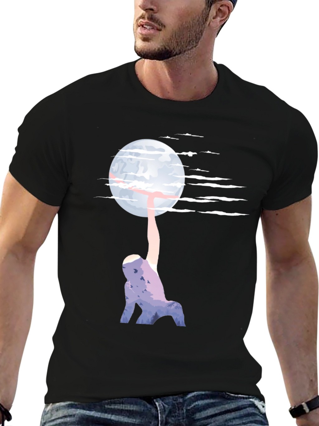 Moonlifting Gorilla Graphic Tee - Black