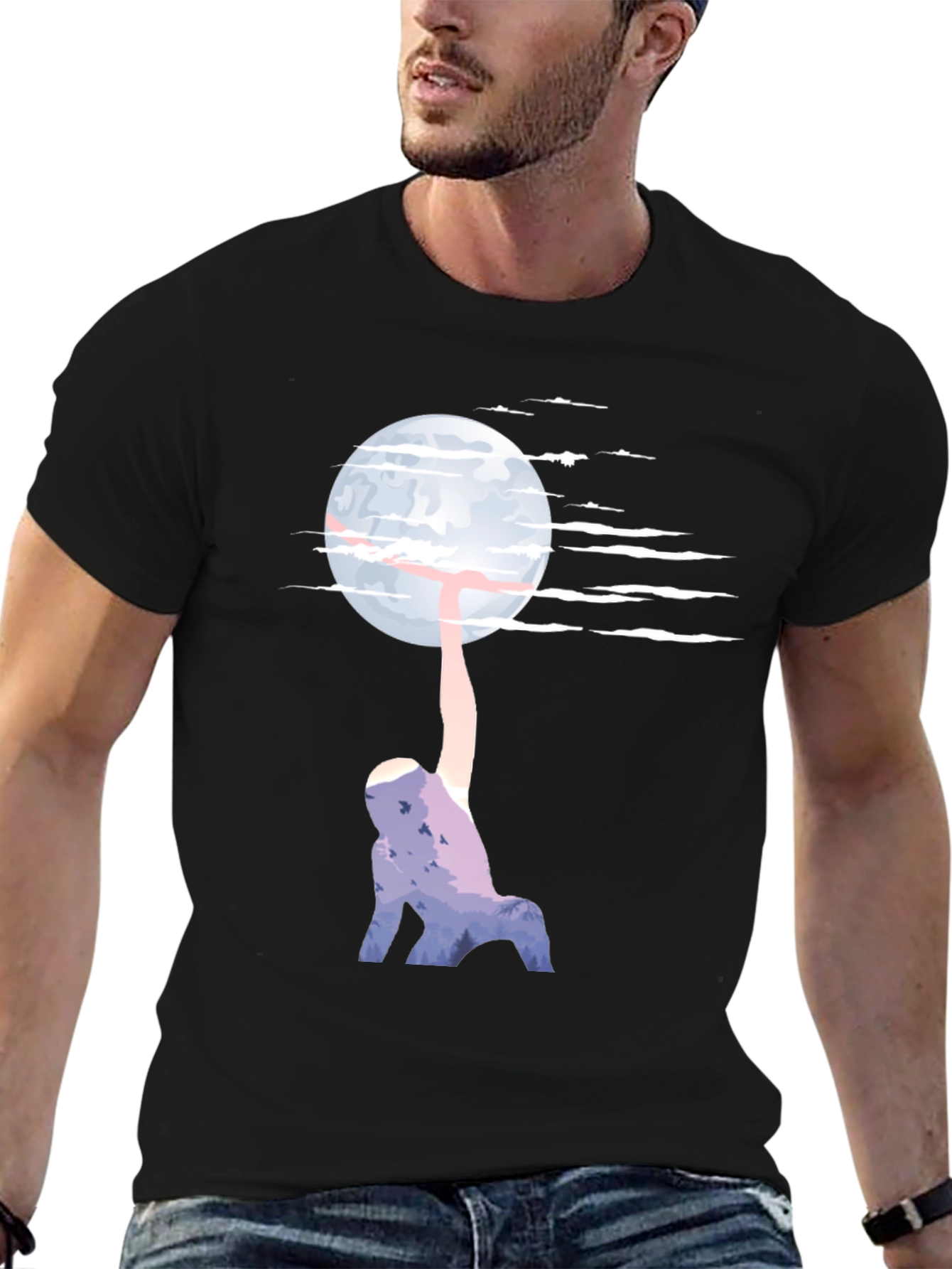 Moonlifting Gorilla Graphic Tee - Black