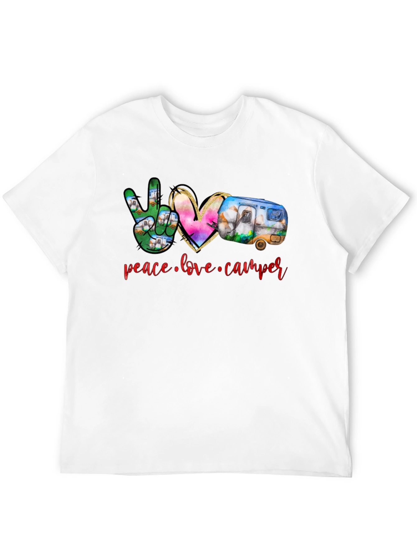 Peace Love Camper Black T-Shirt