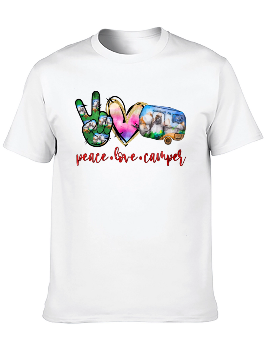 Peace Love Camper Black T-Shirt