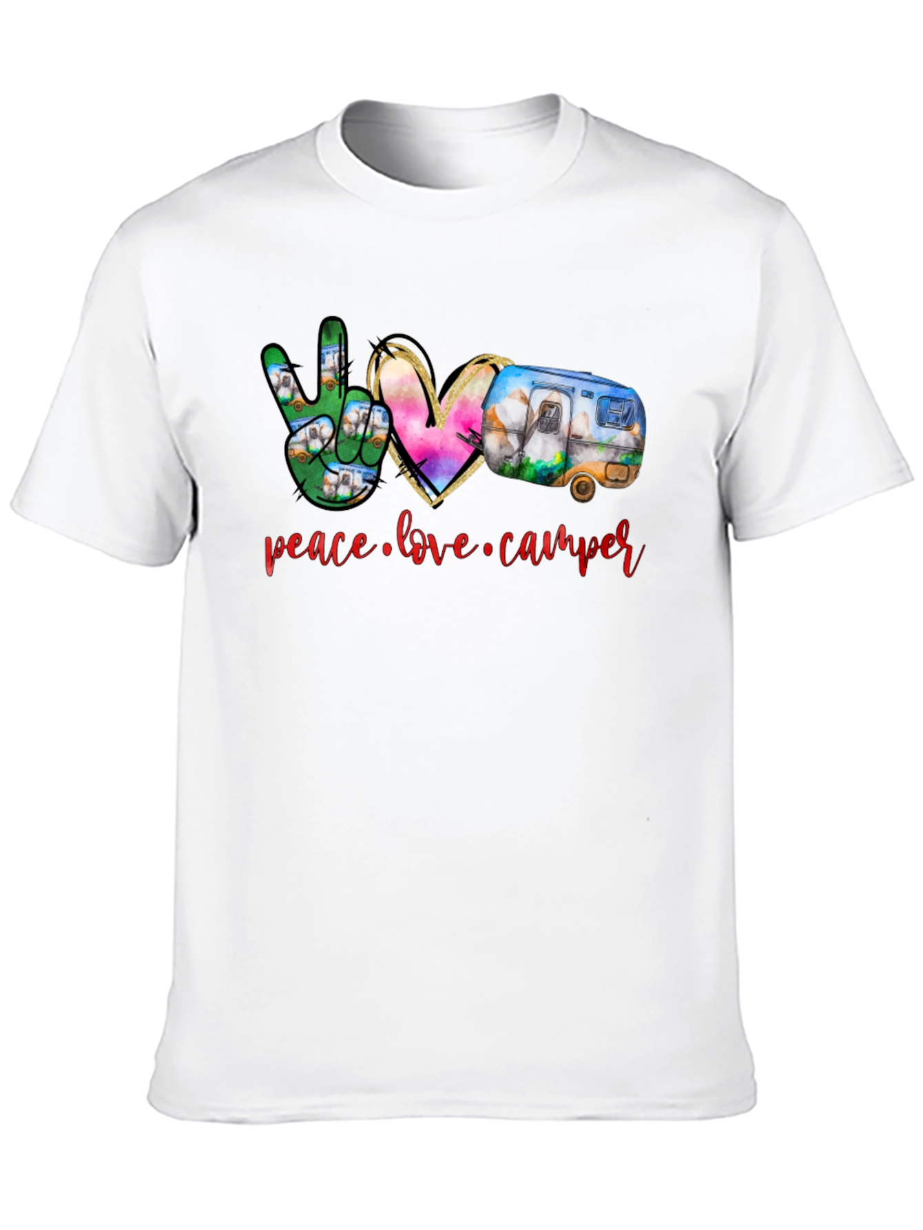 Peace Love Camper Black T-Shirt
