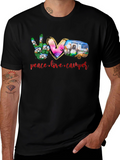 Peace Love Camper Black T-Shirt