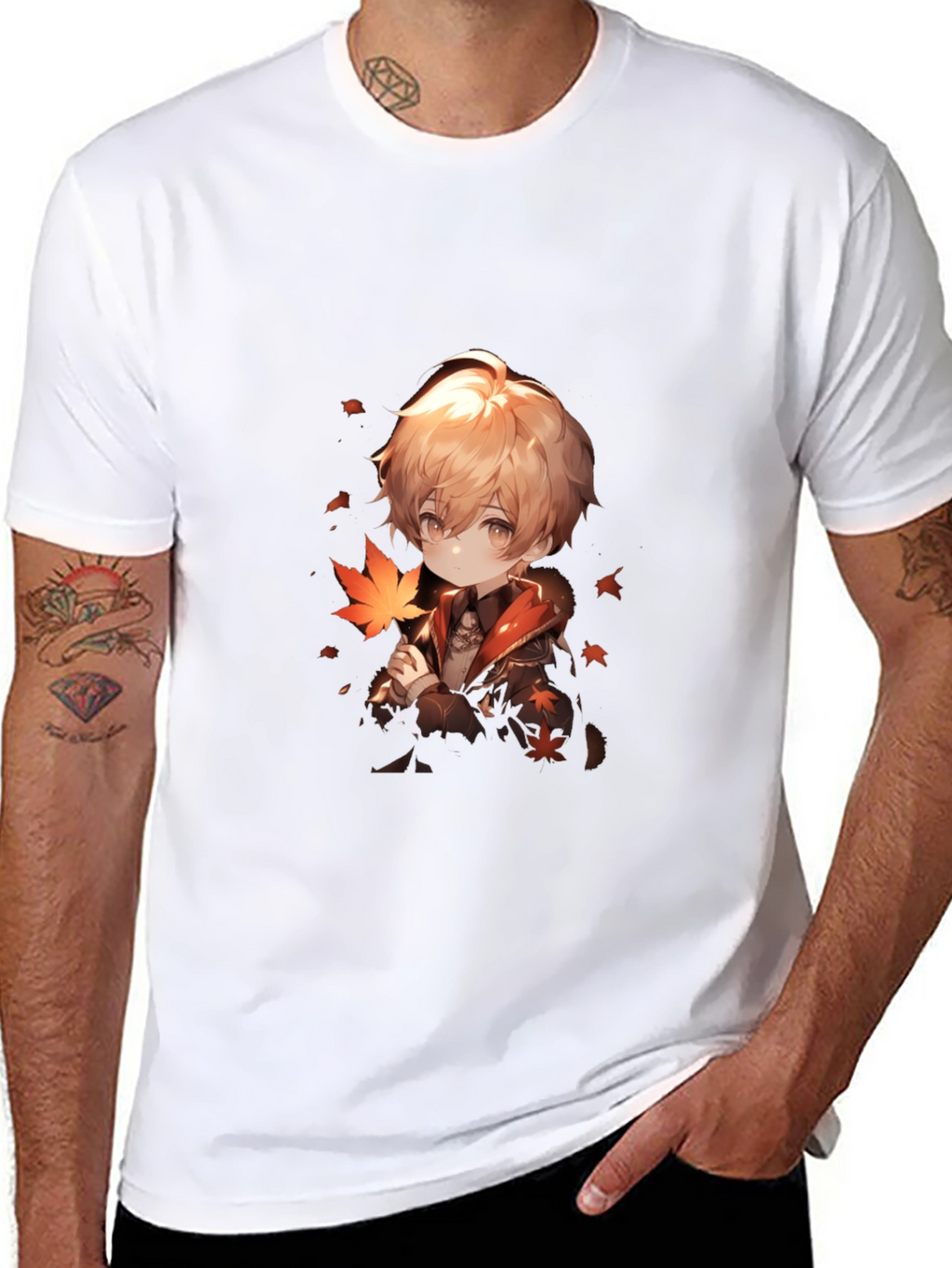 Anime Boy Graphic Black Tee