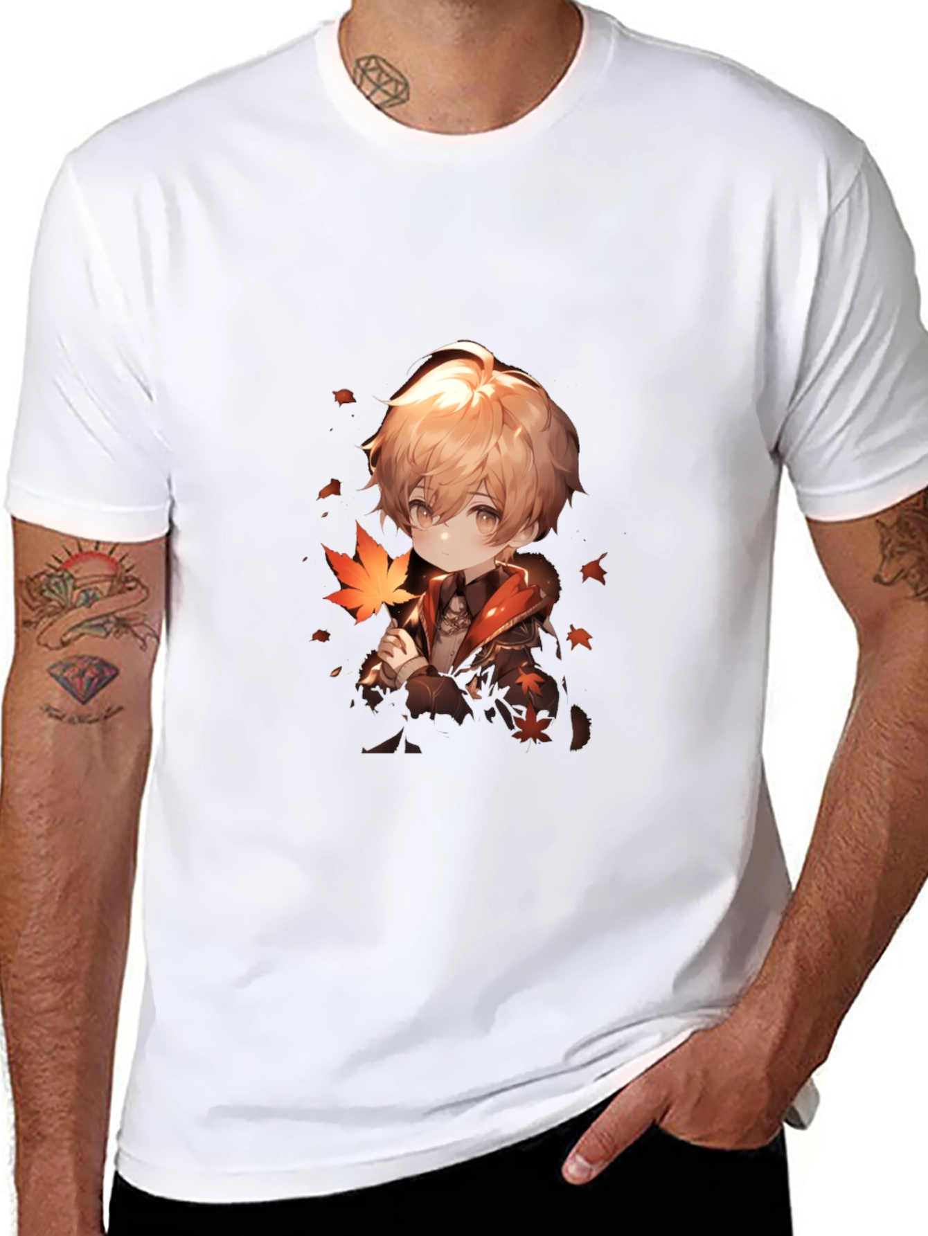Anime Boy Graphic Black Tee