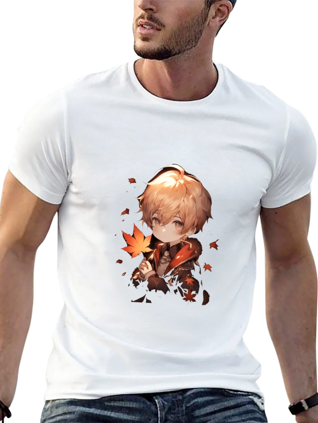 Anime Boy Graphic Black Tee