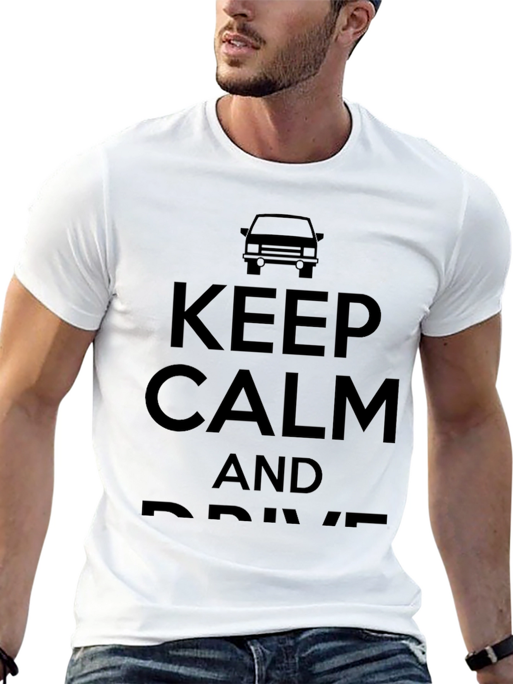 Keep Calm and Drive Black T-Shirt