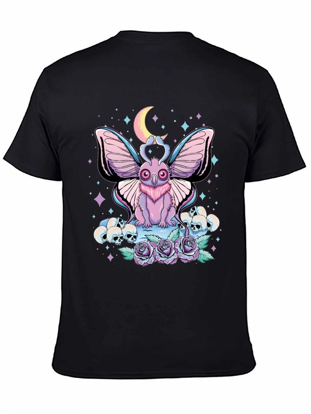 Pastel Goth Moth & Skull T-Shirt