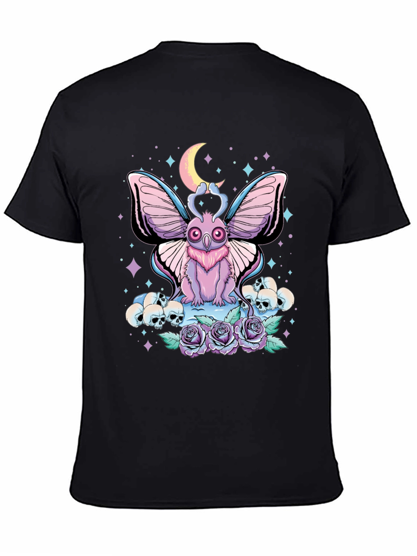Pastel Goth Moth & Skull T-Shirt