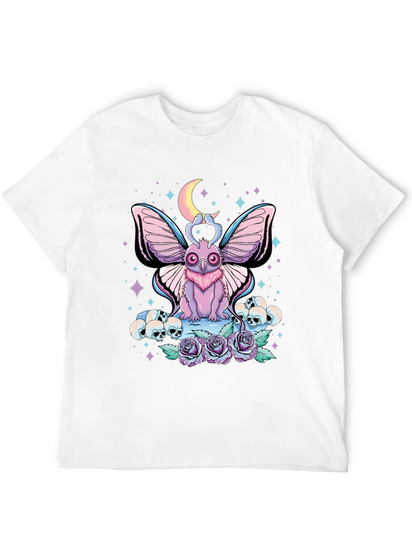 Pastel Goth Moth & Skull T-Shirt