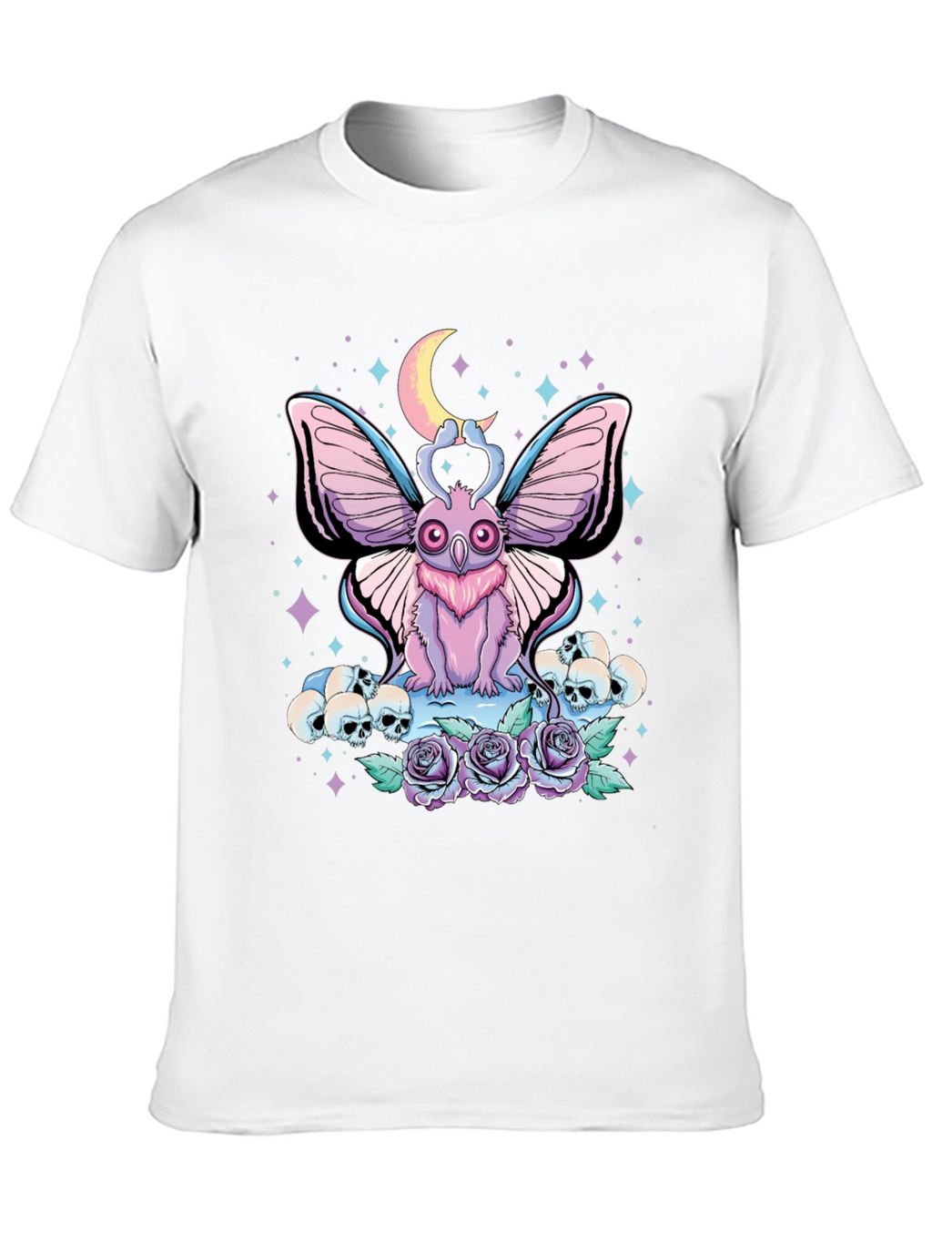 Pastel Goth Moth & Skull T-Shirt