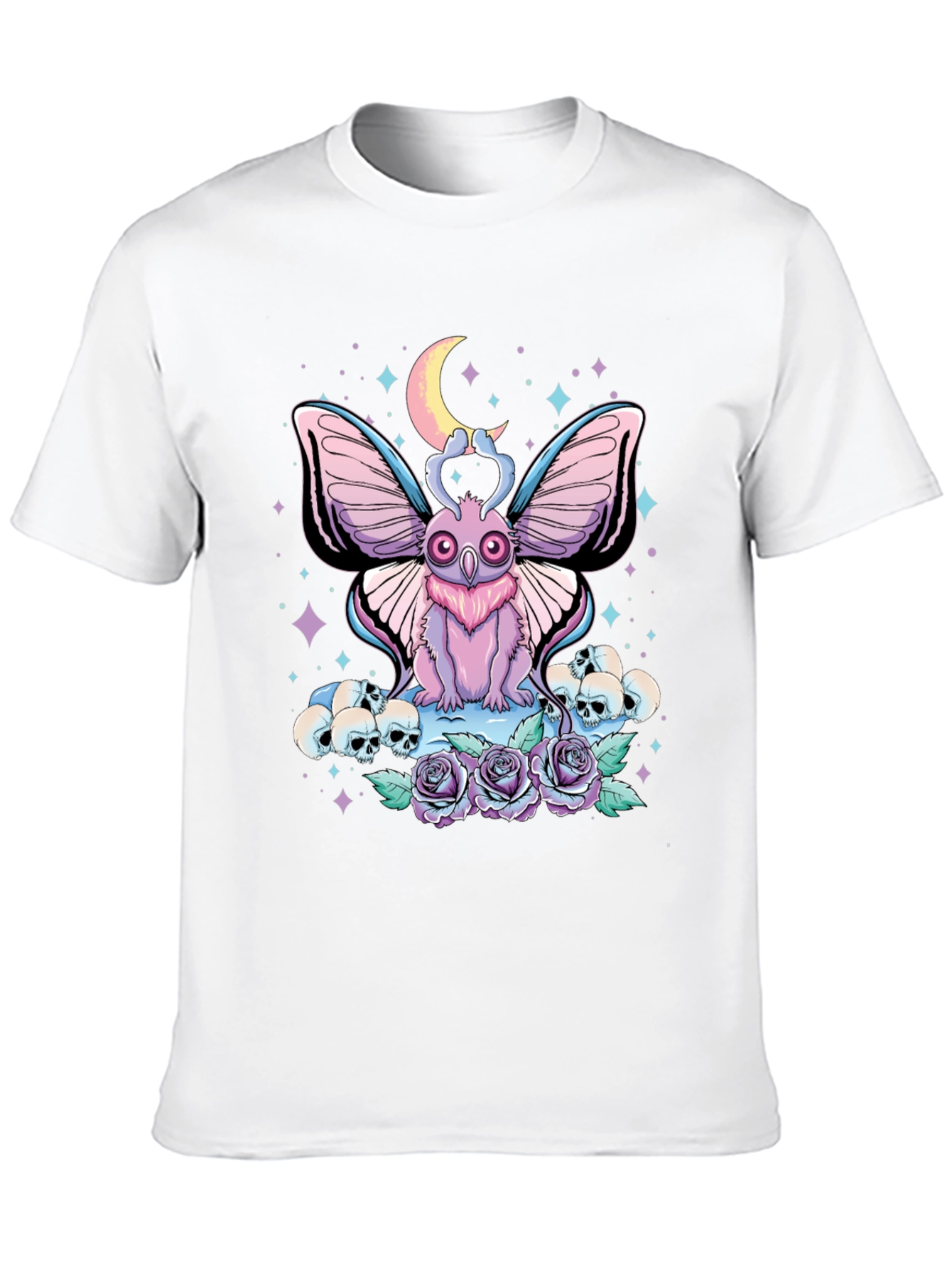 Pastel Goth Moth & Skull T-Shirt