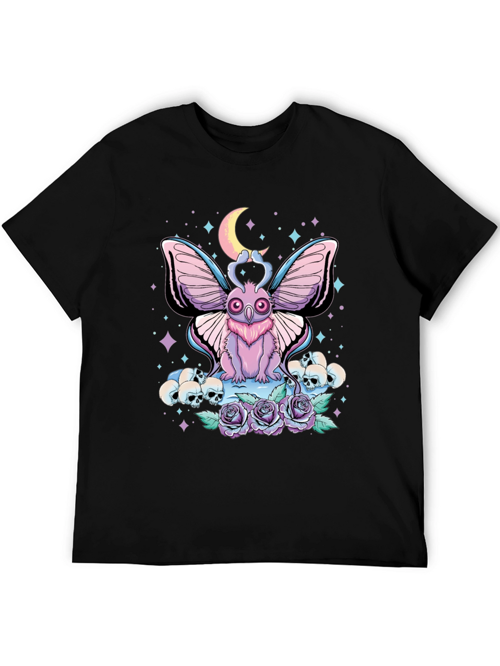 Pastel Goth Moth & Skull T-Shirt