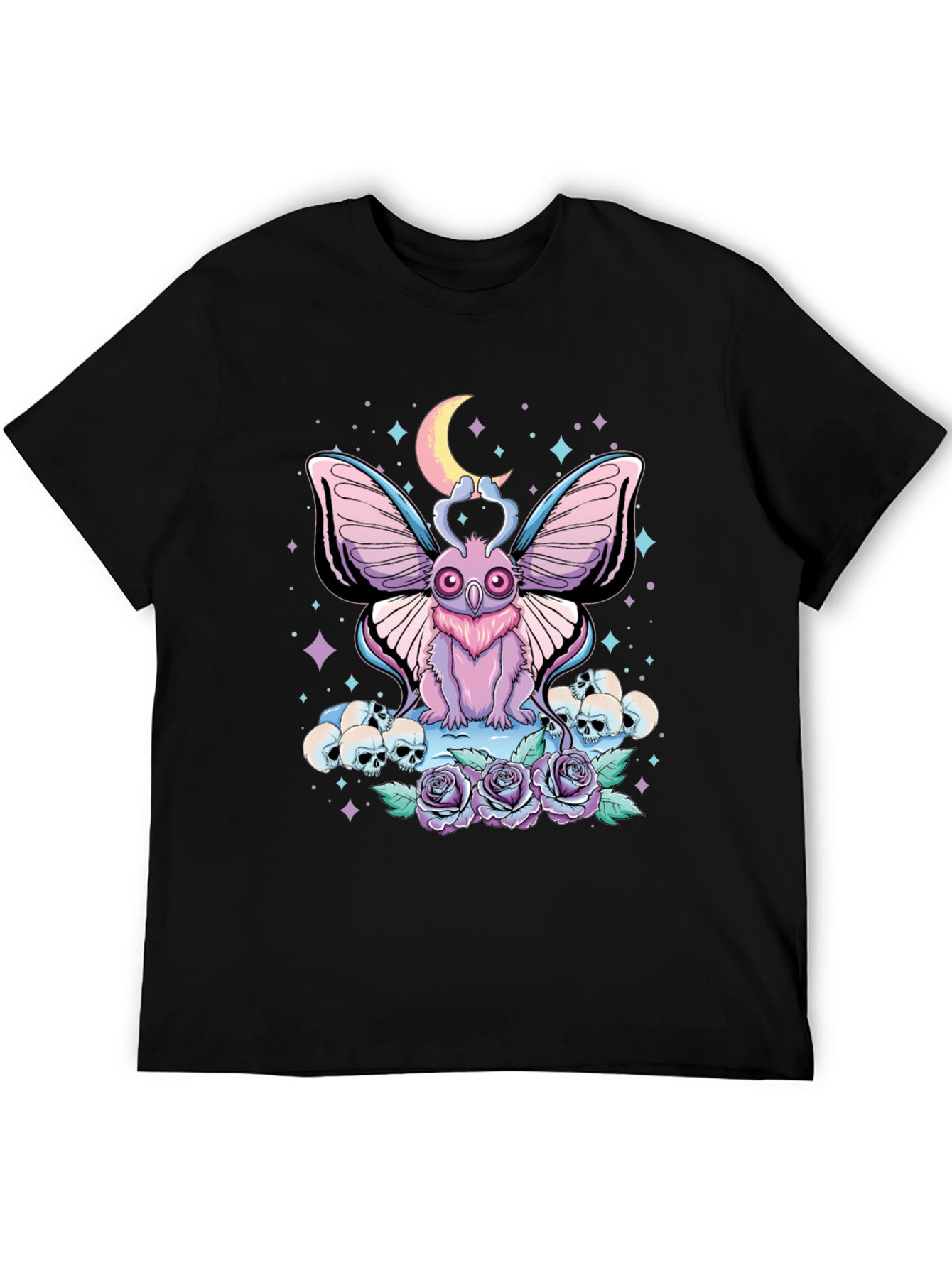 Pastel Goth Moth & Skull T-Shirt