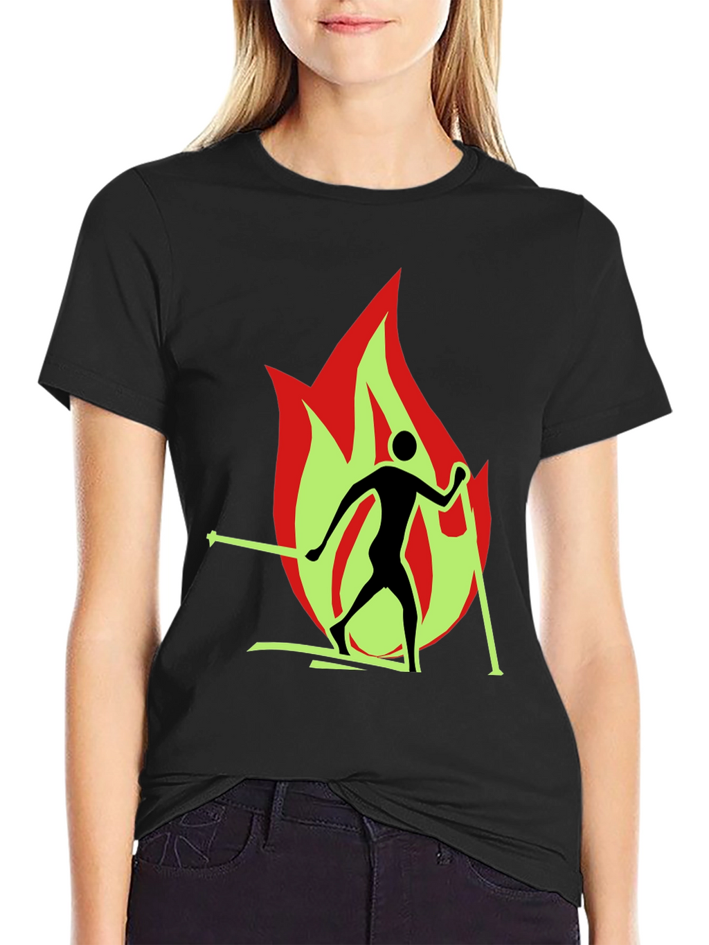 Flame Skiing T-Shirt