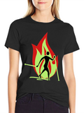 Flame Skiing T-Shirt