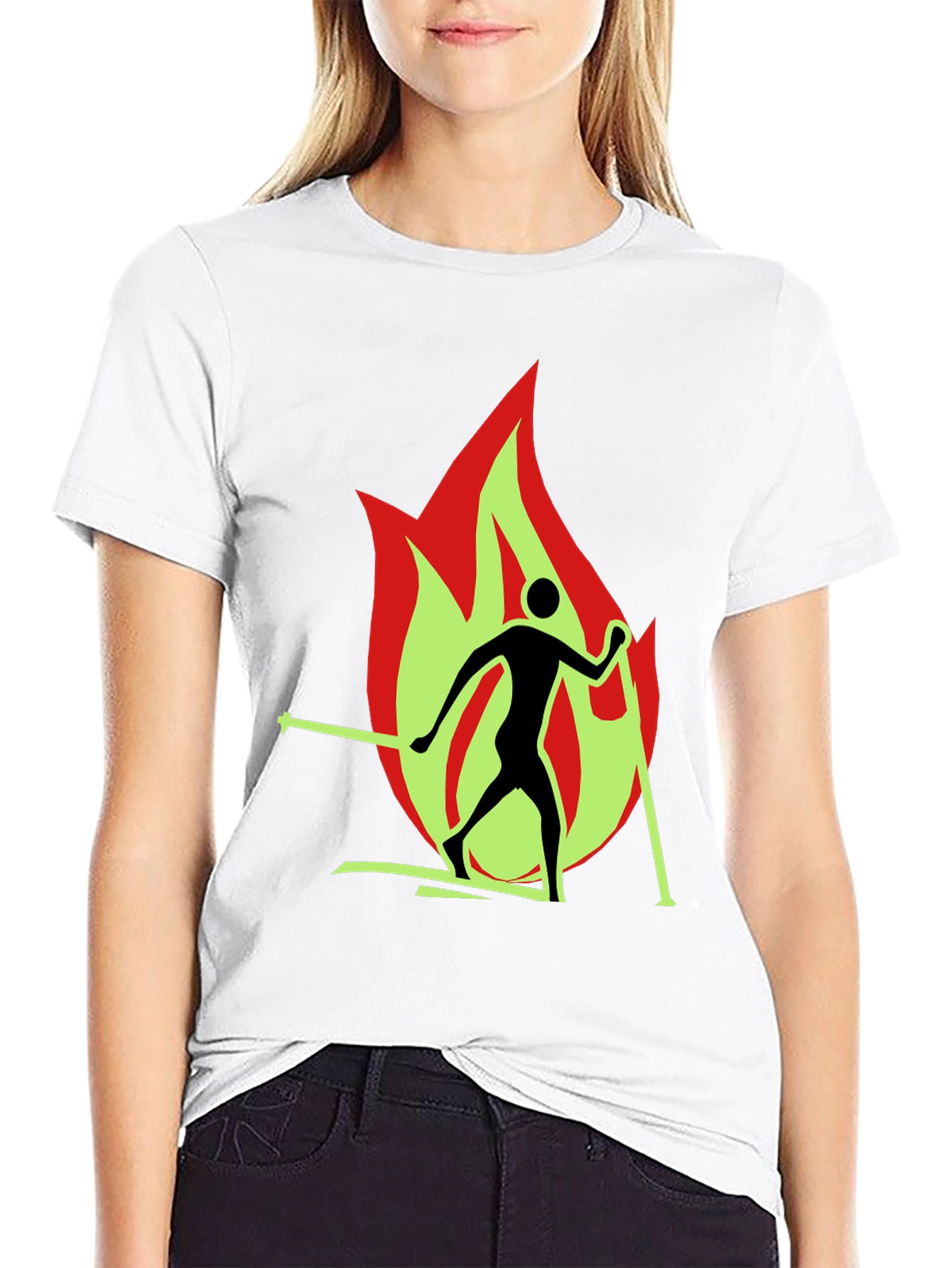 Flame Skiing T-Shirt