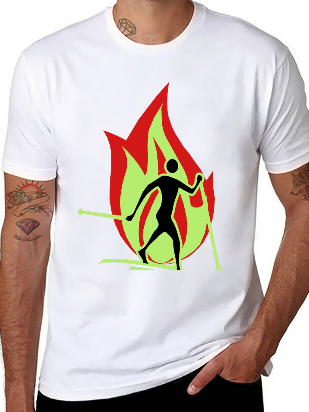 Flame Skiing T-Shirt