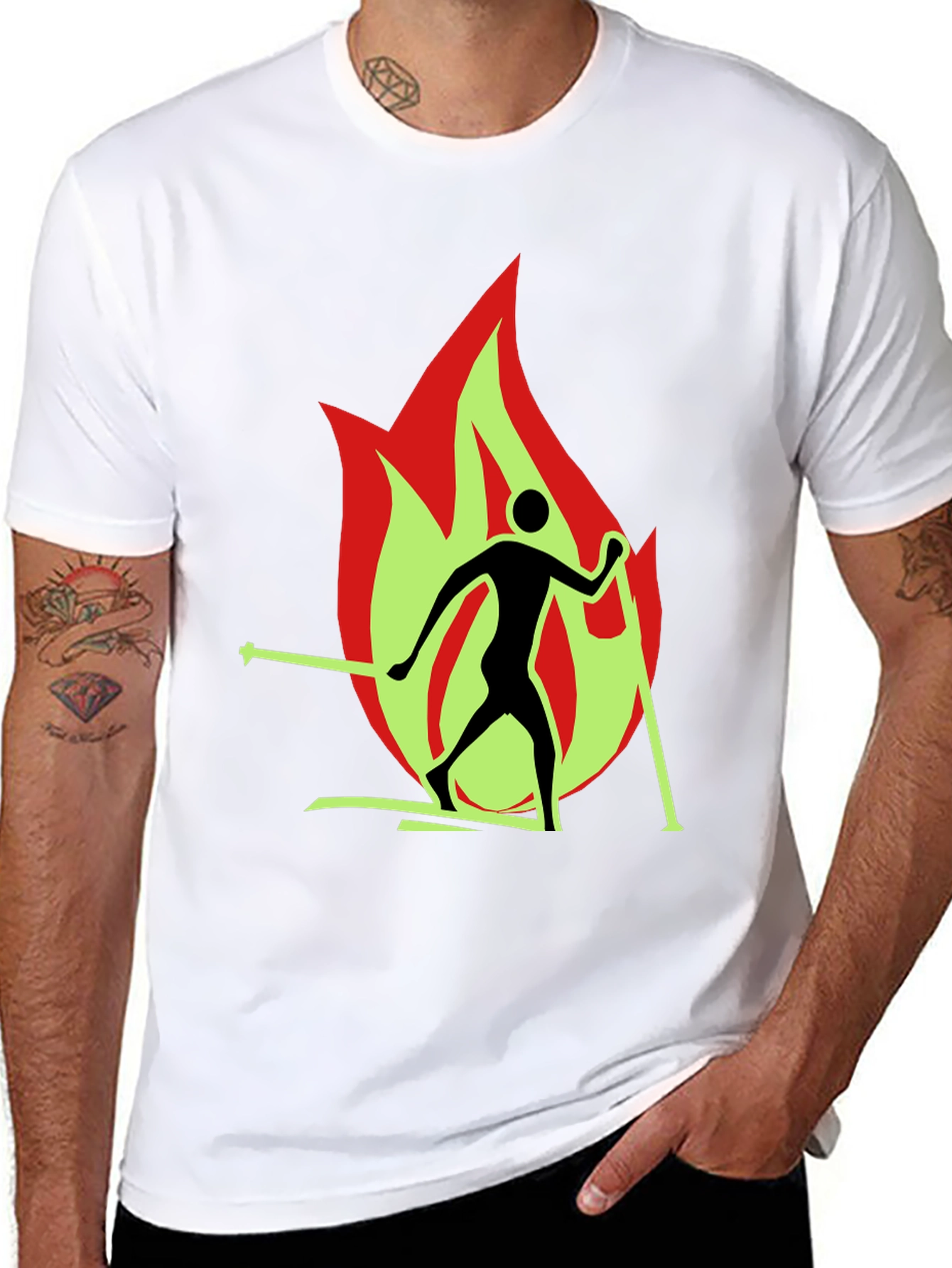 Flame Skiing T-Shirt